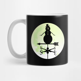 Snowman Moon Silhouette Weathervane Mug